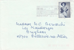 MONACO SEUL SUR LETTRE POUR LA FRANCE 1994 - Cartas & Documentos