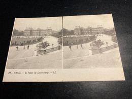 Paris RARE Carte Postale Stéréo Le Palais Du Luxembourg - Stereoscope Cards