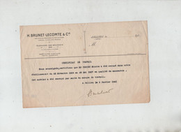 Brunet Lecomte Bourgoin Jallieu Certificat De Travail Poncet Manoeuvre 1941 - Non Classés