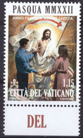 Vaticano, 2022, Pasqua MMXXII, 1,15 Eur, MNH** - Nuovi