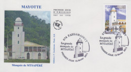 Enveloppe  FDC  1er  Jour   MAYOTTE    La   Grande   Mosquée   De   MTSAPERE   2011 - Moskeeën En Synagogen