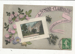 JC, Cp , 86 , De SCORBE-CLAIRVAUX , Je Vous Adresse Ces Fleurs, Le Château , Voyagée 1918 - Scorbe Clairvaux