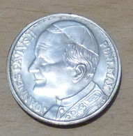 Medaille En Cuivre Argenté Jean-Paul II Et Vierge Czestochowa - Unclassified