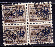 LUBIANA 1944 OCCUPAZIONE TEDESCA GERMAN OCCUPATION SEGNATASSE POSTAGE DUE TASSE TAXE CENT. 40c USATO USED OBLITERE' - Duitse Bez.: Ljubljana