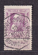 [80_0007] Zegel 77 Met Stempel Télégraphe/telegraaf Leopoldsburg Bourg-leopold Scan Voor- En Achterzijde - 1905 Thick Beard