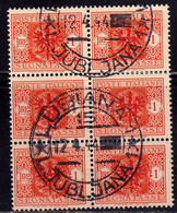 LUBIANA 1944 OCCUPAZIONE TEDESCA GERMAN OCCUPATION SEGNATASSE POSTAGE DUE TASSE TAXE LIRE 1 USATO USED OBLITERE' - German Occ.: Lubiana