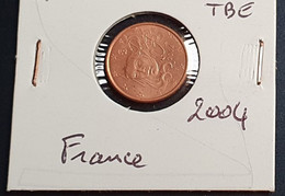 FRANCE Pièce 1 Cent De 2004 - Pièce En Centime D'EURO - Bon Ou Très Bon état - Sous Sachet Plastique - Verzamelingen