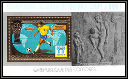 85722a N°123 A Football Soccer Argentina World Cup 1978 Rimet Comores Comoros Timbres OR Gold Stamps ** MNH - Comores (1975-...)