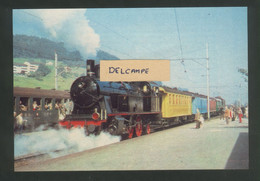 Gare D'Hérisau - Rame Du Bodensee-Taggenburg Remorquée Par La 141 Série Eb 3/5 En 1970 - Locomotive - Reproduction - Herisau