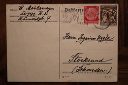 1936 Leipzig Messestadt Stockmund Schweden Deutsche Reich Allemagne Cover Entier Suede Sweden - Lettres & Documents