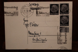 1938 Deutsche Reich Allemagne Cover Entier Brucke Rhein Saar EMA Affranchissement Mécanique - Briefe U. Dokumente