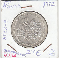 E2739 MONEDA RUANDA 200 FRANCOS 1972 SIN CIRCULAR 29 - Autres – Afrique