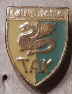 Weightlifting Club TAK Olimpija Ljubljana Slovenia Vintage Pin Badge - Halterofilia