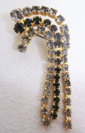 Ippocampo Strass   Spilla VINTAGE Bigiotteria H 6 Cm - Broches