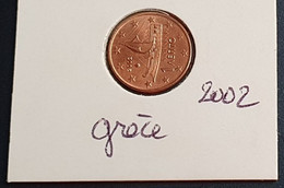 GRECE Pièce 1 Cent De 2002 - Pièce En Centime D'EURO - Bon Ou Très Bon état - Sous Sachet Plastique /1 - Sammlungen