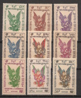 CAMBODGE - 1953 - Poste Aérienne PA N°Yv. 1 à 9 - Série Complète - Neuf Luxe ** / MNH / Postfrisch - Cambodia