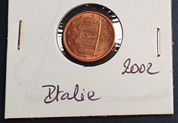 ITALIE Pièce 1 Cent De 2002 - Pièce En Centime D'EURO - Bon Ou Très Bon état - Sous Sachet Plastique - Collections