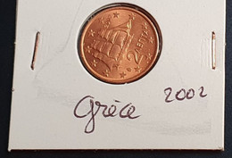 GRECE Pièce 2 Cent De 2002 - Pièce En Centime D'EURO - Bon Ou Très Bon état - Sous Sachet Plastique /3 - Collections