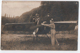 CARTE PHOTO : AVION FACTICE - MONOPLAN INSPIRE PAR LE MORANE SAULNIER DE ROLAND GARROS - AVIATEUR - Z 2 SCANS Z- - 1914-1918: 1ste Wereldoorlog