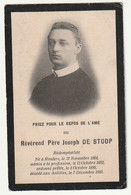 Père DE STOOP Roulers Roeselare 1864 St. Trond Christiansted  Conférencier Antilles Héros Champ D'Honneur 1910 Priester - Santini