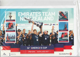 2021 New Zealand America's Cup Winners  Sailing HUGE Souvenir Sheet MNH @ BELOW Face Value - Ongebruikt