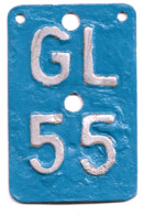 Velonummer Glarus GL 55 - Plaques D'immatriculation