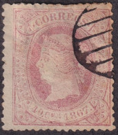 1867-68 CUBA ESPAÑA SPAIN ANTILLAS ISABEL II 1867 40c SPANISH CANCEL PARRILLA - Prephilately