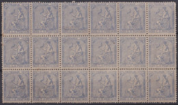 1874-100 CUBA ESPAÑA SPAIN ANTILLAS 1874 25c BLOCK 18 WITHOUT GUM. - Voorfilatelie