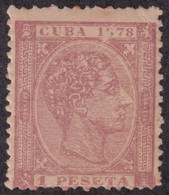 1878-188 CUBA ESPAÑA SPAIN ANTILLAS 1878 ALFONSO XII 1 Pta PHILATELIC FORGERY. - Vorphilatelie