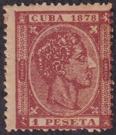 1878-192 CUBA ESPAÑA SPAIN ANTILLAS 1878 ALFONSO XII 1 Pta PHILATELIC FORGERY. - Prefilatelia
