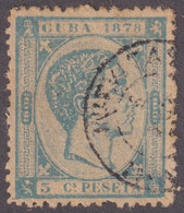 1878-191 CUBA ESPAÑA SPAIN ANTILLAS 1878 ALFONSO XII 5c PHILATELIC FORGERY CANCEL. - Prephilately