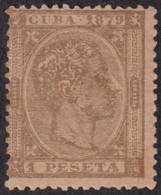 1879-158 CUBA ESPAÑA SPAIN ANTILLAS 1879 ALFONSO XII 1 Pta PHILATELIC FORGERY. - Prephilately