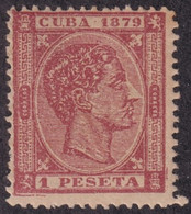 1879-160 CUBA ESPAÑA SPAIN ANTILLAS 1879 ALFONSO XII 1 Pta PHILATELIC FORGERY. - Prefilatelia