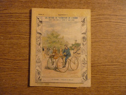 Protège-Cahier/Couverture "Les Moyens De Locomotion De L'Homme-Cyclisme-Vélocipèdes De Michaud" - 22,5x17,4cm. - Protège-cahiers