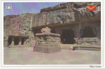 UNESCO World Heritage Site , Ellora Caves,Religious Art Buddhism, Hinduism, Jainism, India Post - Buddhismus