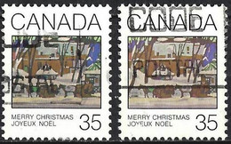 Canada 1980 - Mi 783 - YT 751 ( Christmas - Draiwing By Kathleen Morris ) Two Shades Of Color - Errors, Freaks & Oddities (EFO)