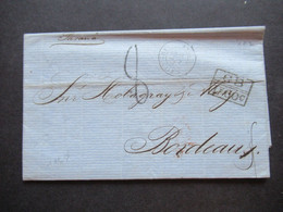 Brasilien Pernambuco 1865 Schiffspost über London Nach Bordeaux Handschriftl. Parana Stp. GB 1F 60C Rückseitig 6 Stempel - Covers & Documents