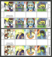 GB New *** 2022 HEROES OF THE COVID PANDEMIC UK Covid 19 Coronavirus Docotor ,Mask , 16V Gutter Pairs Set  MNH (**) - Nuevos