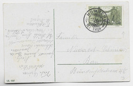 HELVETIA SUISSE 7 1/2C SOLO CARTE HOMBERG 1.IX .1917 POUR BERN - Covers & Documents