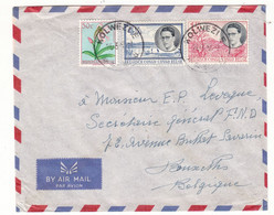 Congo Belge - Lettre De 1955 ° - Oblit Kolwezi - Fleurs - Roi Baudouin - - 1947-60: Storia Postale