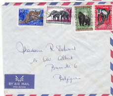 Congo Belge - Lettre De 1959 ° - Oblit Leopoldville - Gorilles - Singes - éléphants - Galago - - 1947-60: Storia Postale