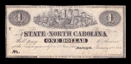 Estados Unidos United States 1 Dollar 1863 Pick S2365 Civil War State Of North Carolina - California