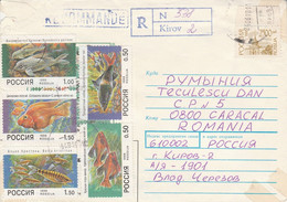 RUSSIE LETTRE RECOMMANDEE DE L'OBLAST DE KIROV POUR LA ROUMANIE 1998 - Storia Postale