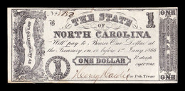 Estados Unidos United States 1 Dollar 1862 Pick S2359 Civil War State Of North Carolina - California