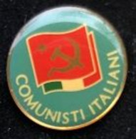 PARTI COMMUNISTE ITALIEN - COMUNISTI ITALIANI - MARTEAU - FAUCILLE - FLAG - DRAPEAU - ITALIE - POLITIQUE  - (JAUNE) - Associations