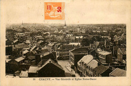 Chauny * Vue Générale Et église Notre Dame - Chauny