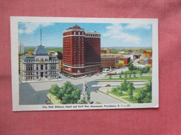 City Hall Biltmore & Civil War Monument.    Providence Rhode Island > Providence        Ref 5522 - Providence