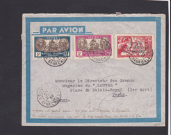 Nouvelle Calédonie. Poste Aérienne 1er Vol Nouméa-Paris Avec Timbres Surchargés , Signée Calves - Covers & Documents