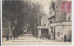 D 84.CAMARET SUR AIGUES.  PORTAIL ET COURS DU MIDI CARTE ECRITE - Camaret Sur Aigues