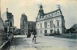 Dreux * La Mairie Et L'église St Pierre * Hôtel Restaurant ROCHARD * Cachet 10ème Régiment D'infanterie - Dreux